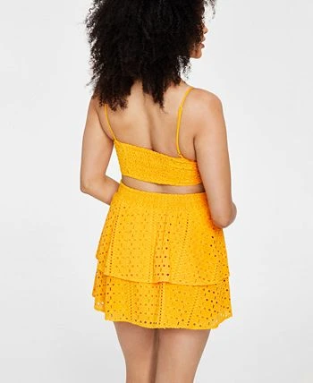 Bar III Women's Eyelet Crop Top, Created For Macy's 2 Bar III Women's Eyelet Crop Top, Created For Macy's - Image 2