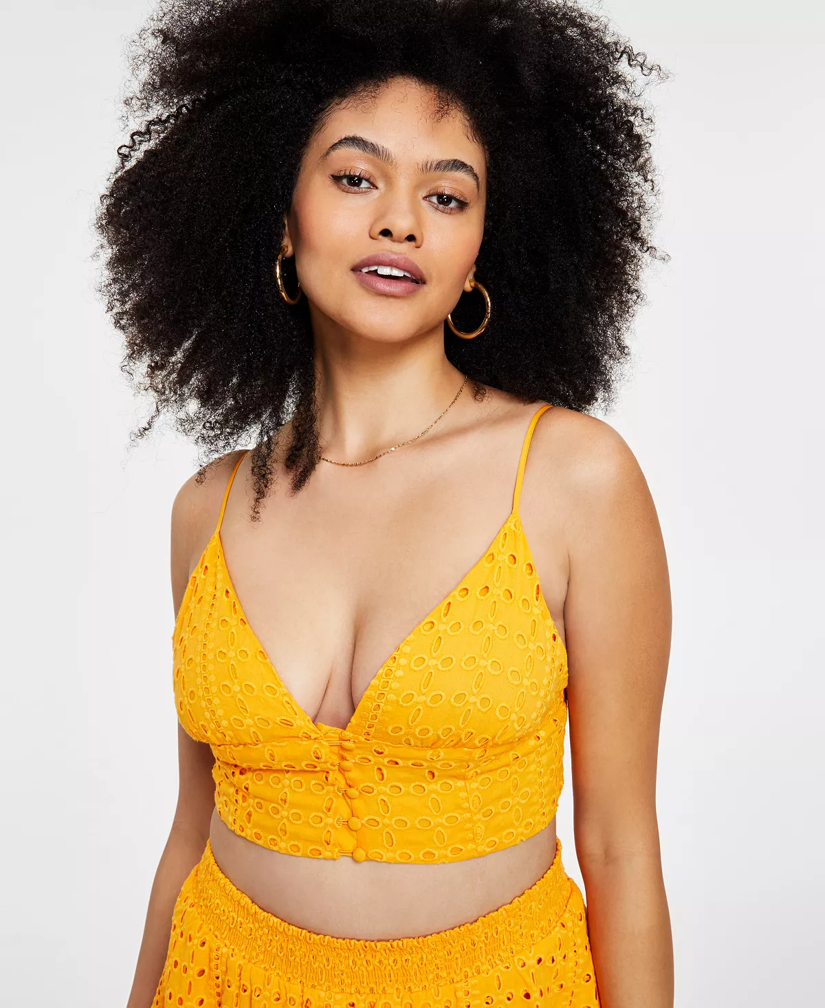 Bar III Women's Eyelet Crop Top, Created For Macy's 3 Bar III Women's Eyelet Crop Top, Created For Macy's - Image 3