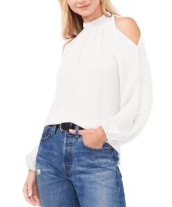Vince Camuto Women's Long-Sleeve Cold-Shoulder Top