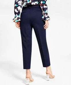 Bar III Women's Tie Front Capris Pants, Created For Macy's -CeCe cloth-shop 21103790 fpx