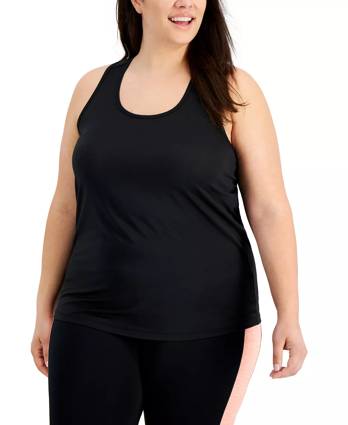 ID Ideology Plus Size Textured Tank Top, Created For Macy's 4 ID Ideology Plus Size Textured Tank Top, Created For Macy's - Image 4