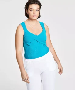 Bar III Women's Bustier Tank Top, Created For Macy's 12 Bar III Women's Bustier Tank Top, Created For Macy's -CeCe cloth-shop 21288733 fpx