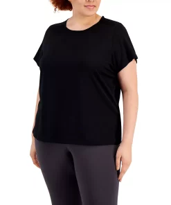 ID Ideology Plus Size Birdseye Mesh T-Shirt, Created For Macy's -CeCe cloth-shop 21394903 fpx