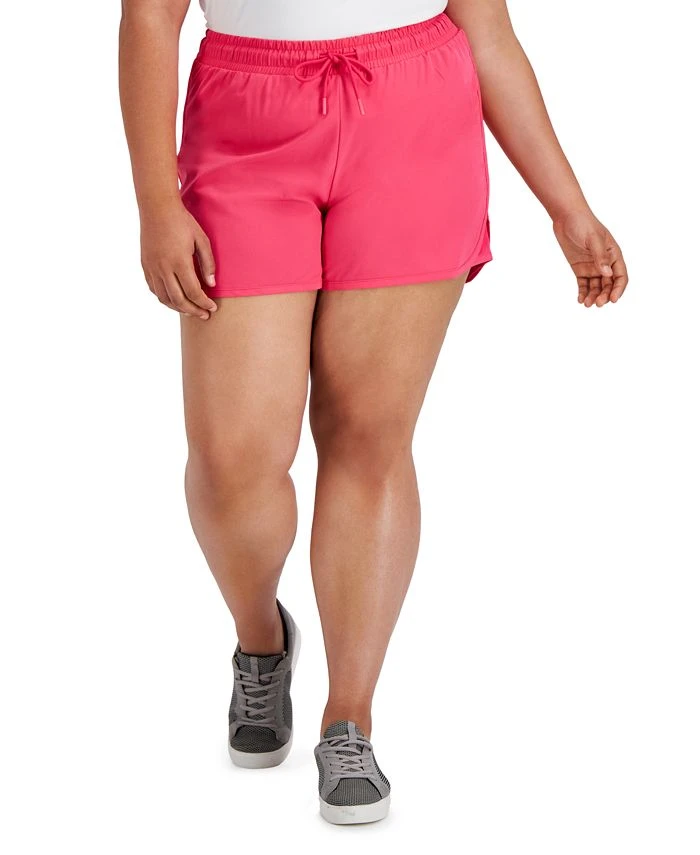 ID Ideology Plus Size Running Shorts, Created For Macy's 1 ID Ideology Plus Size Running Shorts, Created For Macy's