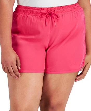 ID Ideology Plus Size Running Shorts, Created For Macy's 2 ID Ideology Plus Size Running Shorts, Created For Macy's - Image 2