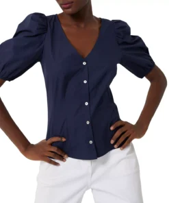 French Connection V-Neck Shirt -CeCe cloth-shop 21427504 fpx