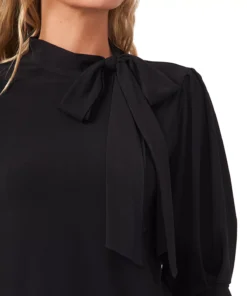 CeCe Women's Puff-Sleeve Bow-Neck Elbow Sleeve Top -CeCe cloth-shop 21428243 fpx