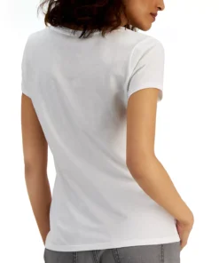 INC International Concepts Women's V-Neck T-Shirt, Created For Macy's -CeCe cloth-shop 21431431 fpx