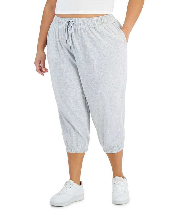 ID Ideology Performance Plus Size Cropped Jogger Pants, Created For Macy's 1 ID Ideology Performance Plus Size Cropped Jogger Pants, Created For Macy's