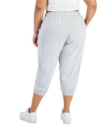ID Ideology Performance Plus Size Cropped Jogger Pants, Created For Macy's 3 ID Ideology Performance Plus Size Cropped Jogger Pants, Created For Macy's - Image 3