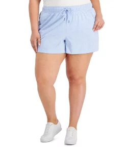 ID Ideology Plus Size Retro Recycled Drawstring Shorts, Created For Macy's