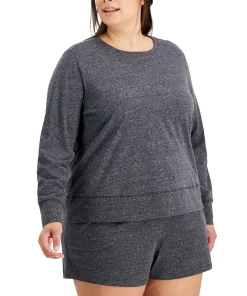 ID Ideology Plus Size Retro Recycled Long-Sleeve Top, Created For Macy's -CeCe cloth-shop 21446006 fpx