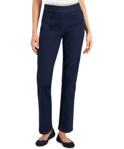 Karen Scott Women's Chambray Pull-On Jeans, Created For Macy's