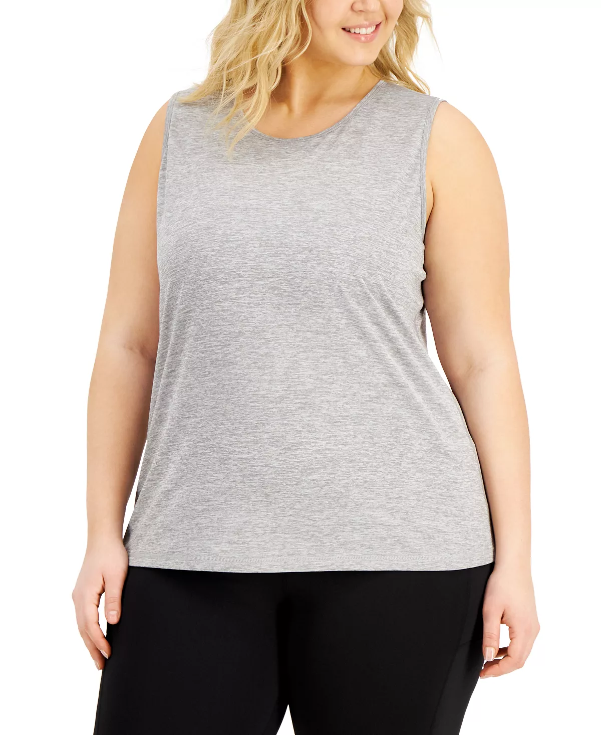 ID Ideology Plus Size Keyhole-Back Tank Top, Created For Macy's 1 ID Ideology Plus Size Keyhole-Back Tank Top, Created For Macy's
