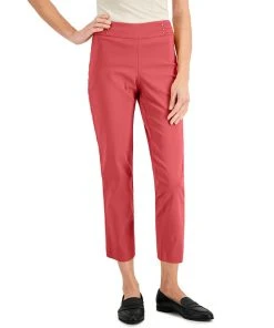 JM Collection Studded-Waist Pull-On Cropped Pants, Short, Created For Macy's