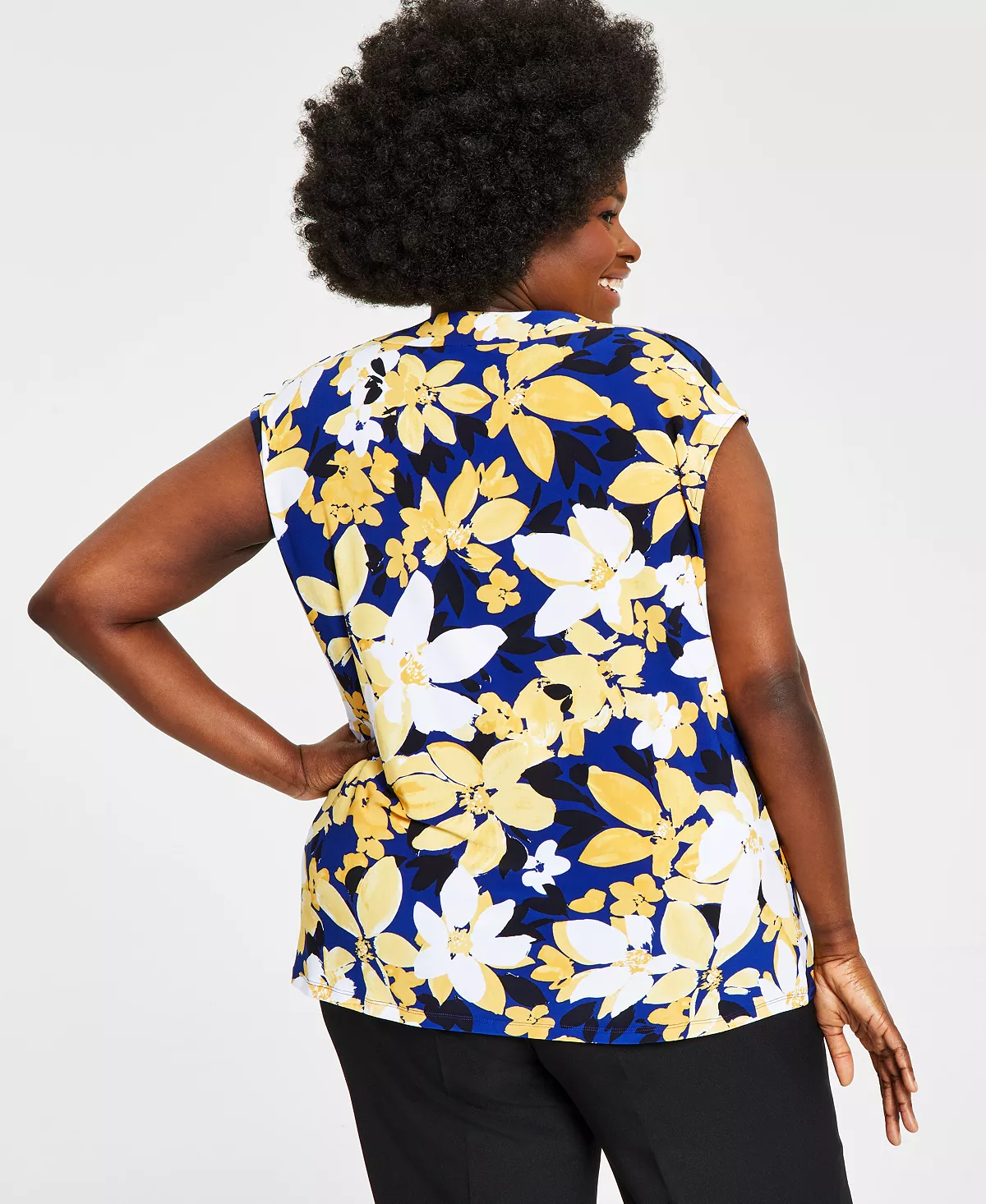 Kasper Plus Size Printed Cowlneck Top 2 Kasper Plus Size Printed Cowlneck Top - Image 2