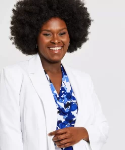 Kasper Plus Size Crepe One-Button Blazer -CeCe cloth-shop 21584647 fpx