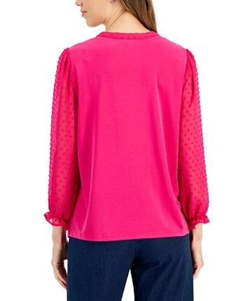 Charter Club Women's 3/4-Sleeve Pintuck Blouse, Created For Macy's 2 Charter Club Women's 3/4-Sleeve Pintuck Blouse, Created For Macy's - Image 2