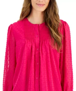 Charter Club Women's 3/4-Sleeve Pintuck Blouse, Created For Macy's 7 Charter Club Women's 3/4-Sleeve Pintuck Blouse, Created For Macy's -CeCe cloth-shop 21585722 fpx