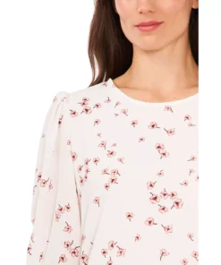 CeCe Women's Bow Detail Printed Puff Sleeve Blouse Top 7 CeCe Women's Bow Detail Printed Puff Sleeve Blouse Top -CeCe cloth-shop 21593092 fpx