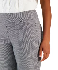 Charter Club Women's Pull-On Wide-Leg Houndstooth Pants, Created For Macy's -CeCe cloth-shop 21597325 fpx