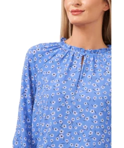 CeCe Women's Floral-Print Top -CeCe cloth-shop 21604788 fpx