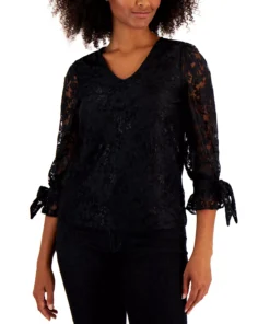 Charter Club Women's Lace Overlay Top, Created For Macy's 6 Charter Club Women's Lace Overlay Top, Created For Macy's -CeCe cloth-shop 21607642 fpx