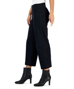 Charter Club Women's Jacquard Pull-On Wide-Leg Cropped Pants, Created For Macy's -CeCe cloth-shop 21607690 fpx