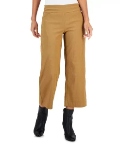 Charter Club Women's Jacquard Pull-On Wide-Leg Cropped Pants, Created For Macy's -CeCe cloth-shop 21607693 fpx