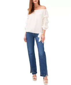Vince Camuto Lip-Dot Off-The-Shoulder Top -CeCe cloth-shop 21613211 fpx