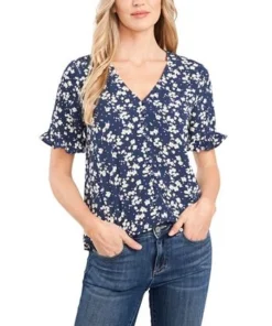 CeCe Women's Daisy Dots Ruffled Sleeve Top 7 CeCe Women's Daisy Dots Ruffled Sleeve Top -CeCe cloth-shop 21615110 fpx