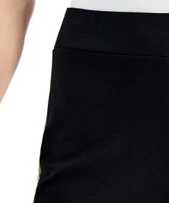 JM Collection Women's Faux-Leather-Stripe Ponté-Knit Pants, Created For Macy's -CeCe cloth-shop 21688124 fpx