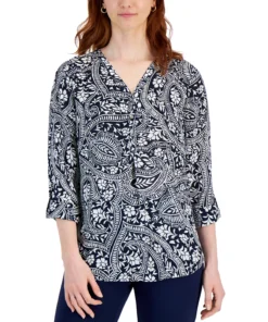 JM Collection Women's Vacation Top, Created For Macy's -CeCe cloth-shop 21721124 fpx