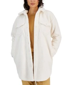 Style & Co Women's Faux-Sherpa Shacket, Created For Macy's