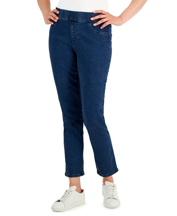 Karen Scott Women's Pull-On Denim Pants, Created For Macy's 1 Karen Scott Women's Pull-On Denim Pants, Created For Macy's