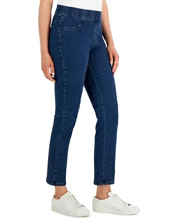 Karen Scott Women's Pull-On Denim Pants, Created For Macy's 3 Karen Scott Women's Pull-On Denim Pants, Created For Macy's - Image 3