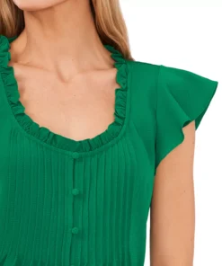 CeCe Women's Pintuck Flutter-Sleeve Blouse -CeCe cloth-shop 21730882 fpx