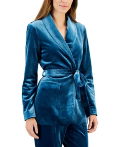 INC International Concepts Velvet Wrap Blazer, Created For Macy's