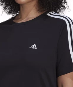 ADIDAS Plus Size Essentials Slim 3-Stripes T-Shirt -CeCe cloth-shop 21759258 fpx