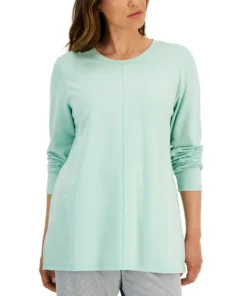 Karen Scott Women's Seam-Front French Terry Tunic, Created For Macy's