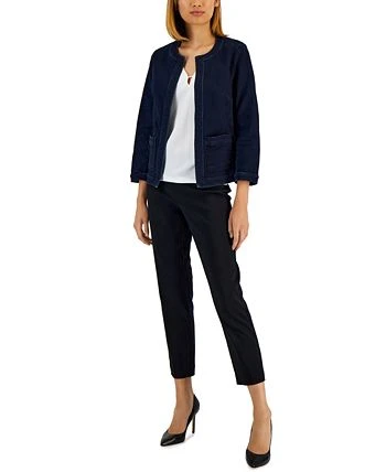 Kasper Women's Open-Front Denim Blazer 3 Kasper Women's Open-Front Denim Blazer - Image 3