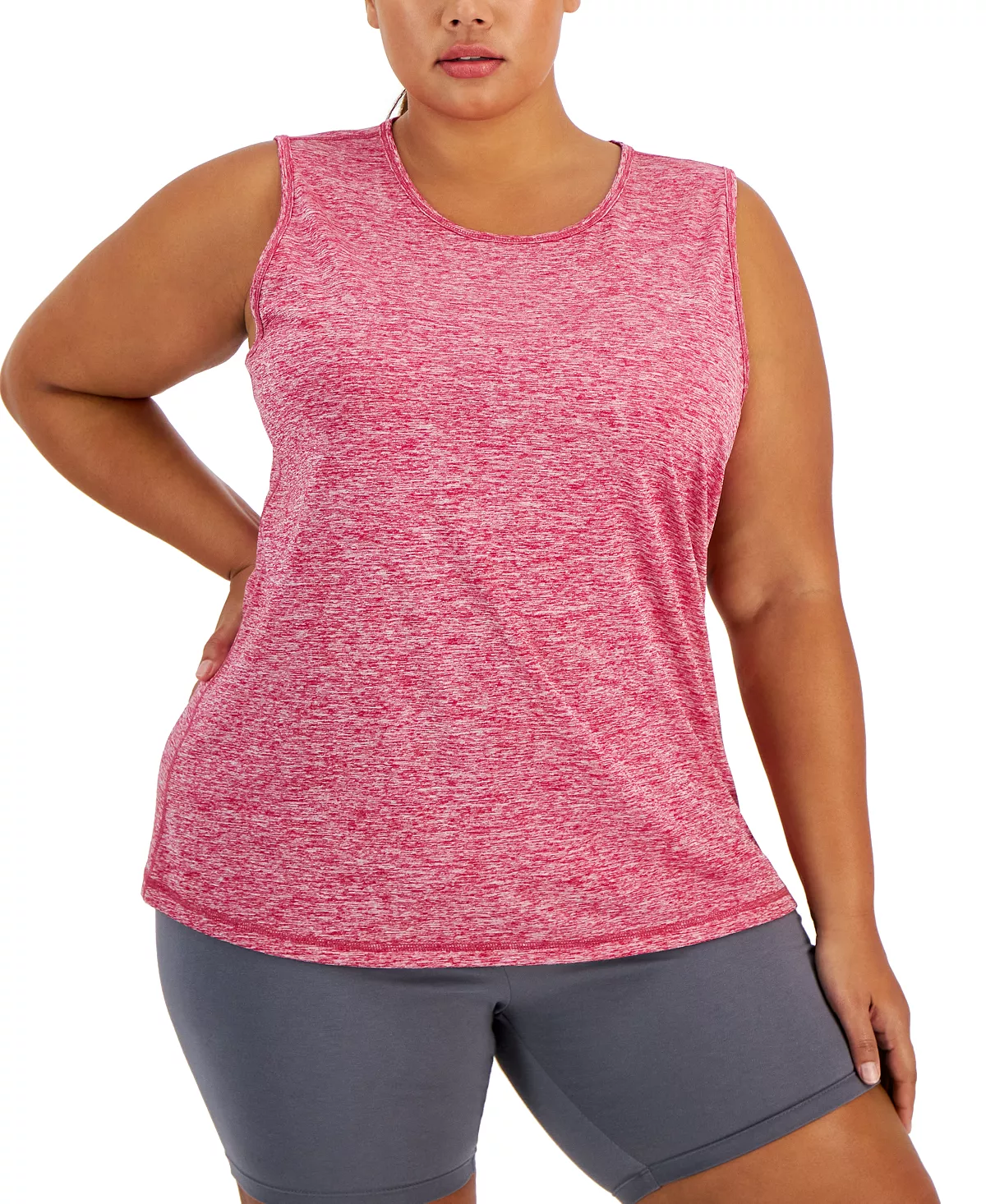 ID Ideology Plus Size Keyhole-Back Tank Top, Created For Macy's 8 ID Ideology Plus Size Keyhole-Back Tank Top, Created For Macy's - Image 8