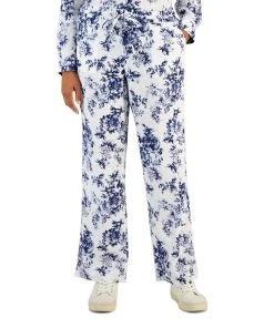 Charter Club Women's Toile Pull-On Pants, Created For Macy's