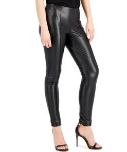 Anne Klein Women's Faux-Leather Pull-On Leggings -CeCe cloth-shop 21881489 fpx