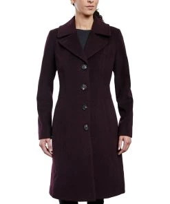 Anne Klein Women's Single-Breasted Walker Coat, Created For Macy's