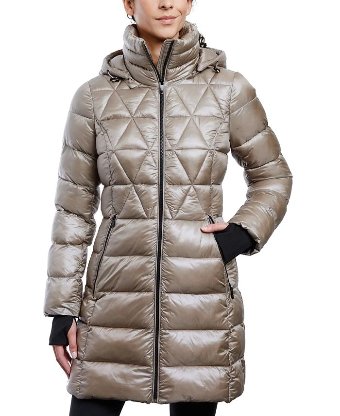 Anne Klein Women's Hooded Packable Puffer Coat 1 Anne Klein Women's Hooded Packable Puffer Coat