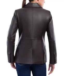 Anne Klein Women's Leather Blazer Coat -CeCe cloth-shop 21908588 fpx