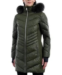 Michael Kors Women's Faux-Fur-Trim Hooded Puffer Coat