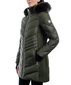 Michael Kors Women's Faux-Fur-Trim Hooded Puffer Coat -CeCe cloth-shop 21912236 fpx