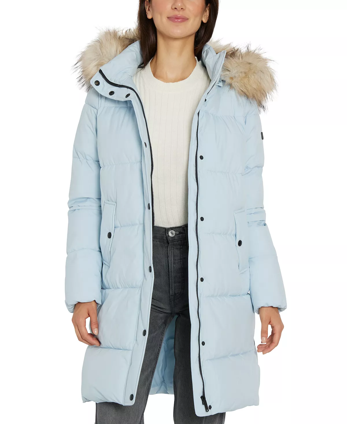 Sam Edelman Women's Faux-Fur-Trim Hooded Puffer Coat 7 Sam Edelman Women's Faux-Fur-Trim Hooded Puffer Coat - Image 7